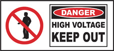 SAFETY SIGN (SAV) | Prohibition - Danger High Voltage Keep Out